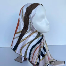 منديل مربع ساتان معرق